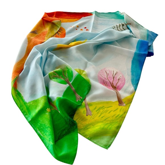 Sarah’s Silks 100% Silk Set of 7 Playsilk Scarves For Kids and Toddlers - Picture 7 of 13